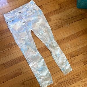 Floral jeans